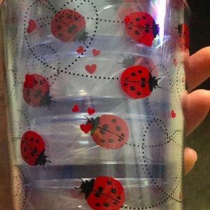 Ladybug Cups set of 4 NEW CLEAR